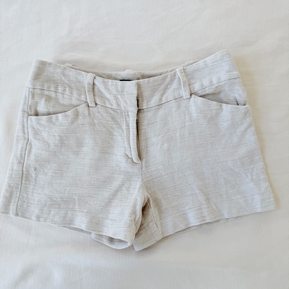 Ann Taylor Womens Petite Shorts Cotton Bolend Pockets Used 6P
